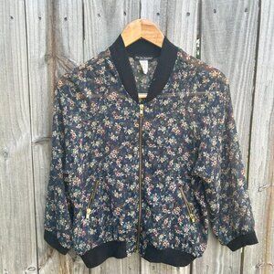 See You Monday Floral Sheer Jacket - M